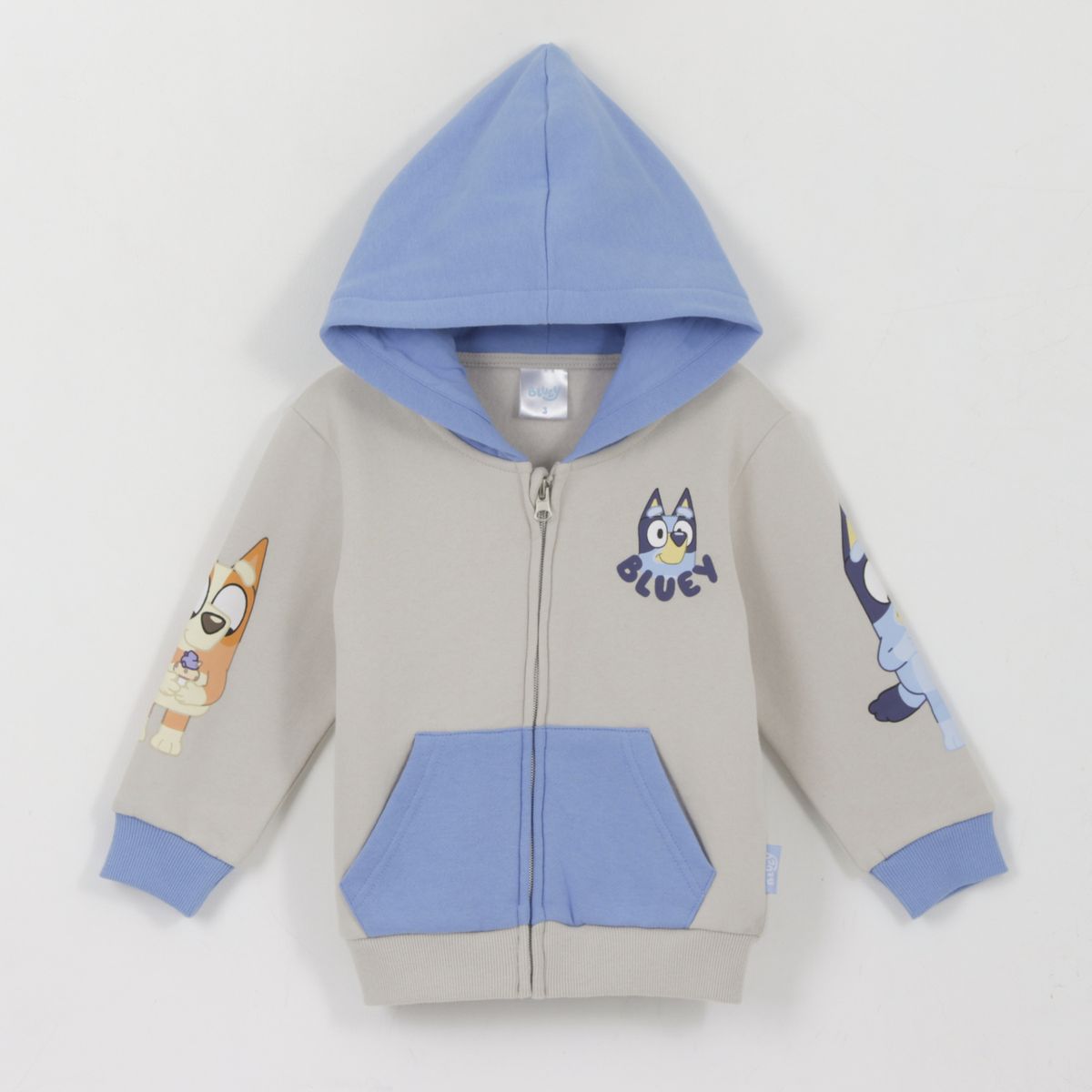 BLUEY - Polerón con Cierre Niño Manga Print Beige Bingo & Bluey