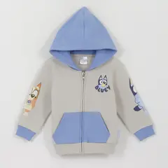 BLUEY - Polerón con Cierre Niño Manga Print Beige Bingo &