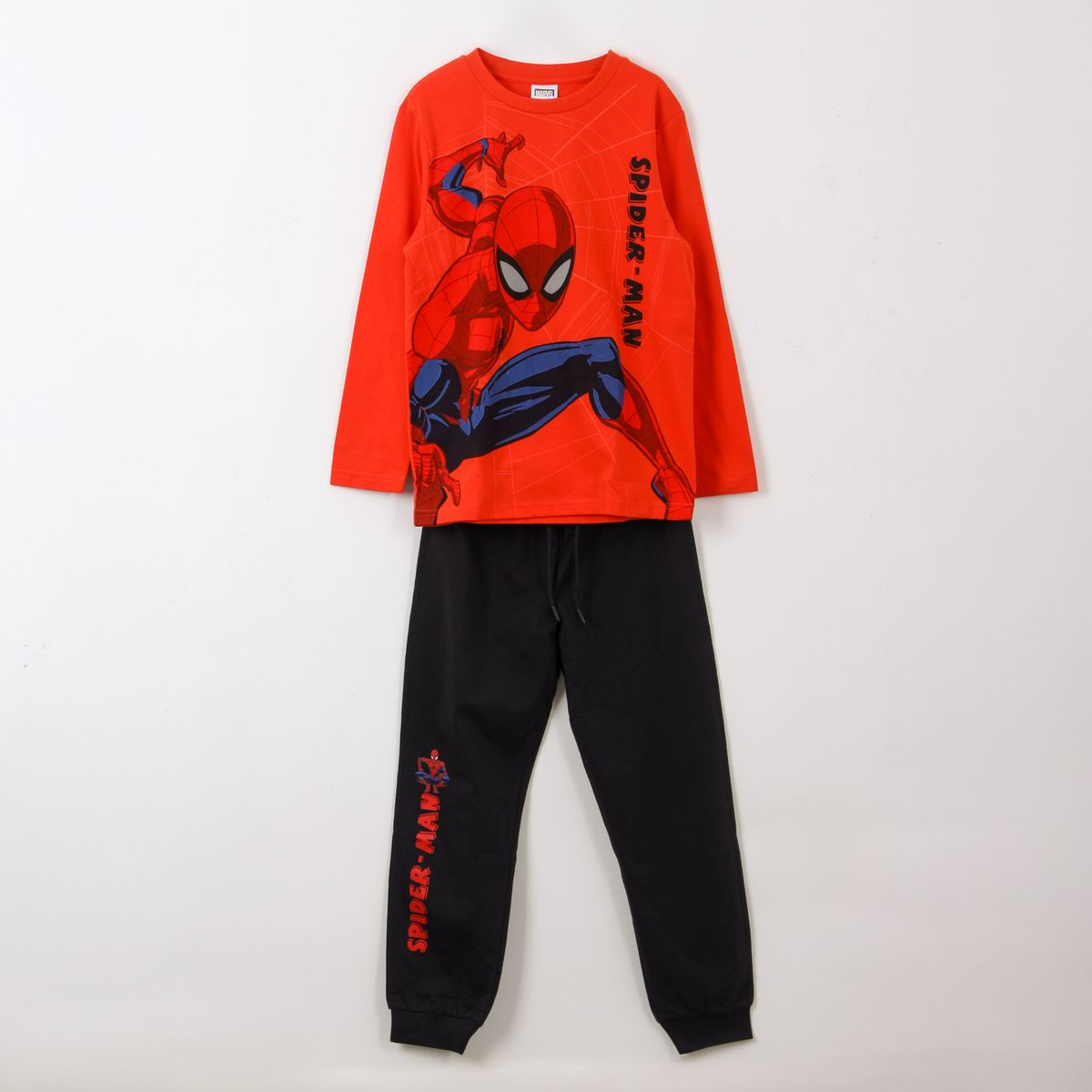 MARVEL - Pijama Manga Larga Niño Pose Spiderman Rojo Marvel