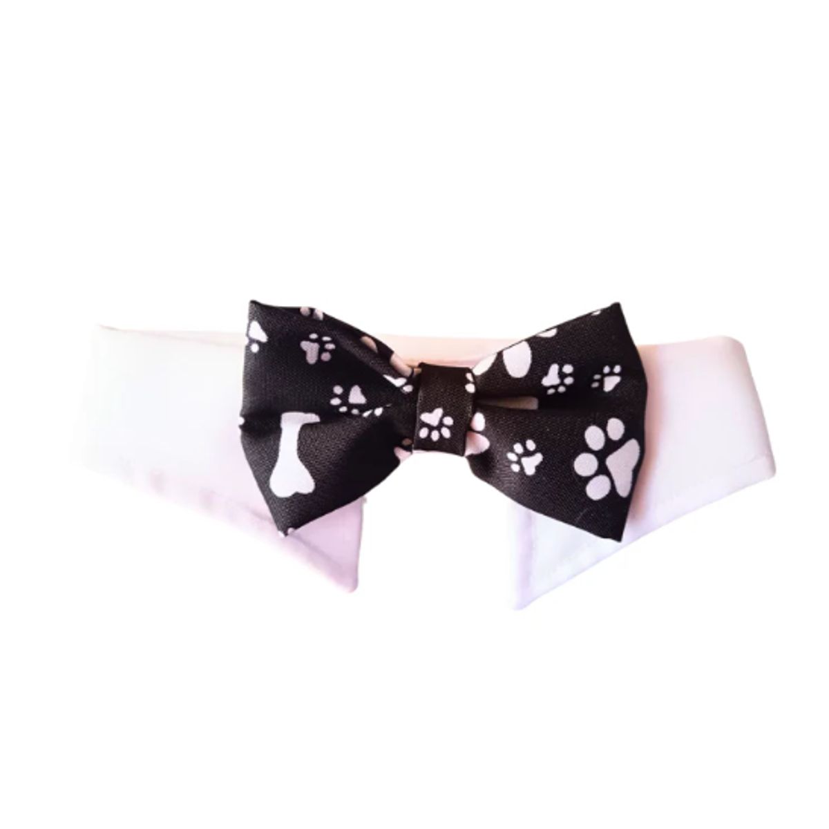 GENERICO - Corbatín Negro Con Estampado Para Perros Y Gatos Talla XXL 45 cm
