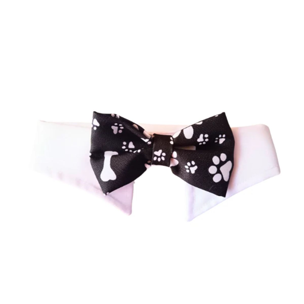 GENERICO - Corbatín Negro Con Estampado Para Perros Y Gatos Talla XXL 45 cm