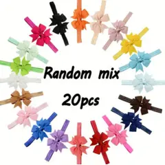GENERICO - Cintillo diadema con lazos grandes para bebe multicolor 20 unidades TE00227MU1