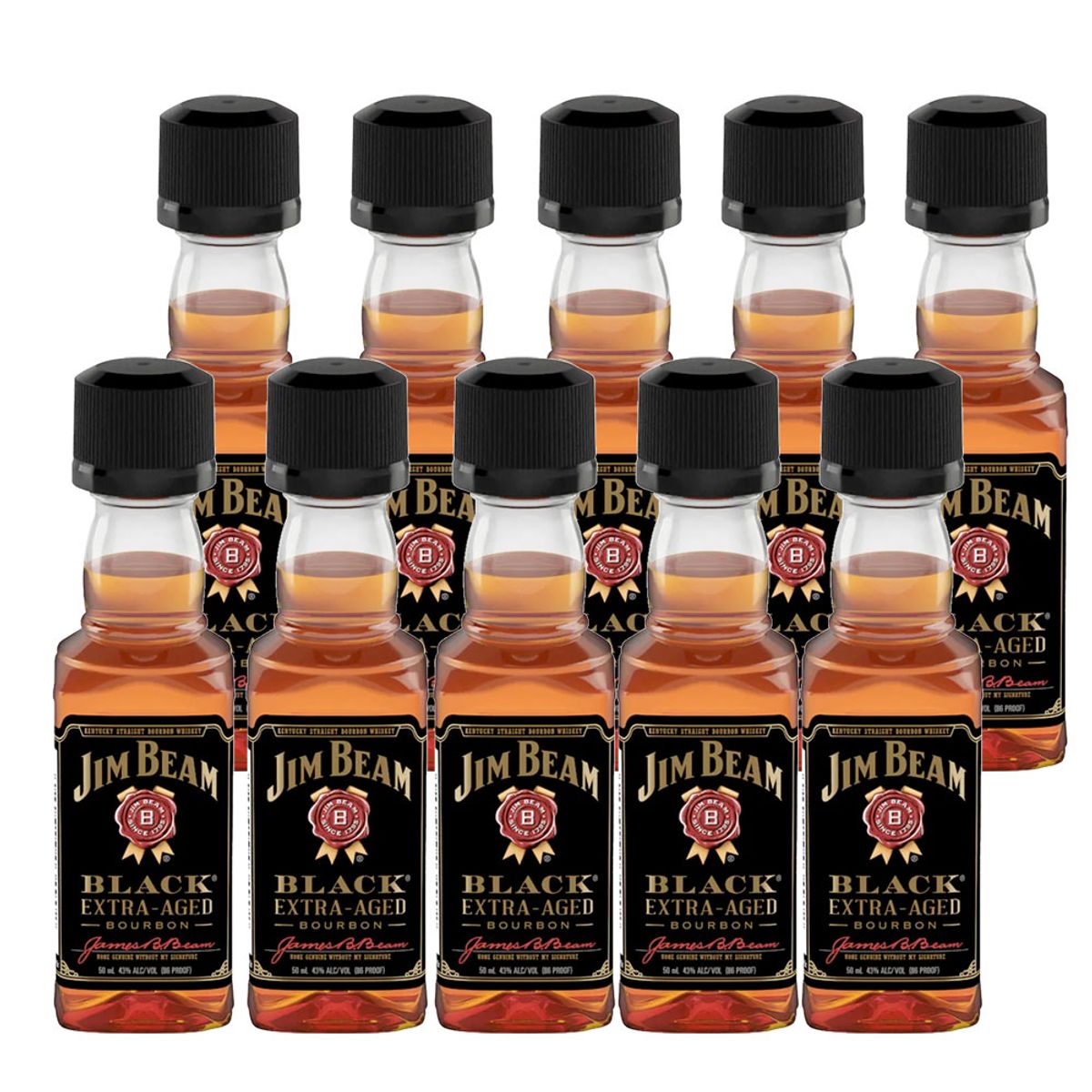 JIM BEAM - 10 Jim Beam Black, Bourbon (50 ml)