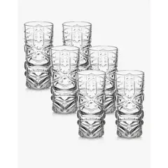 GENERICO - Vaso Tiki Set De 6 Unidades 420ml Color Cristal