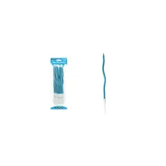 GENERICO - Velas curvas azul brillante 125cm 12pcs