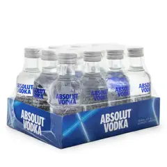 ABSOLUTE - 12 Miniaturas Vodka Absolut Blue Original (50 ml)