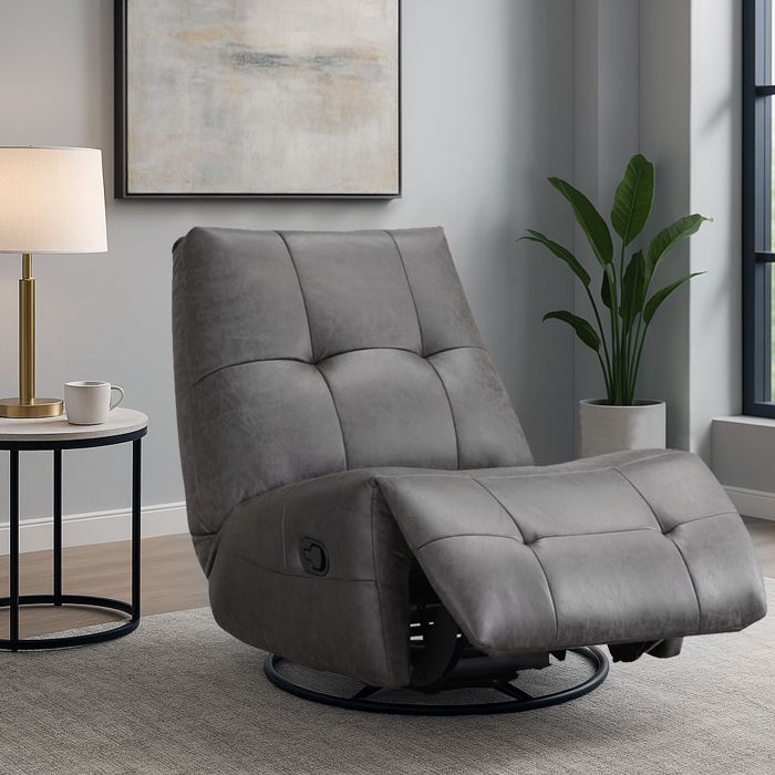 Bergere Reclinable Giratorio Mecedora Aries Smoke Grey