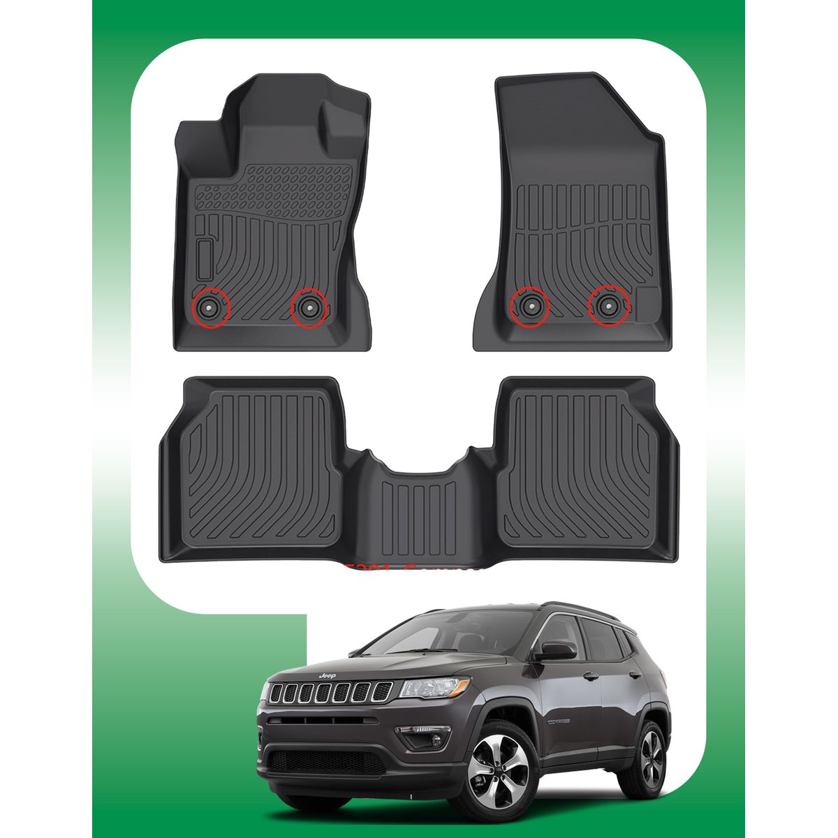 OM INDUSTRIAS PREMIUM - Piso Bandeja Calce Perfecto Jeep Compass 2017-2024