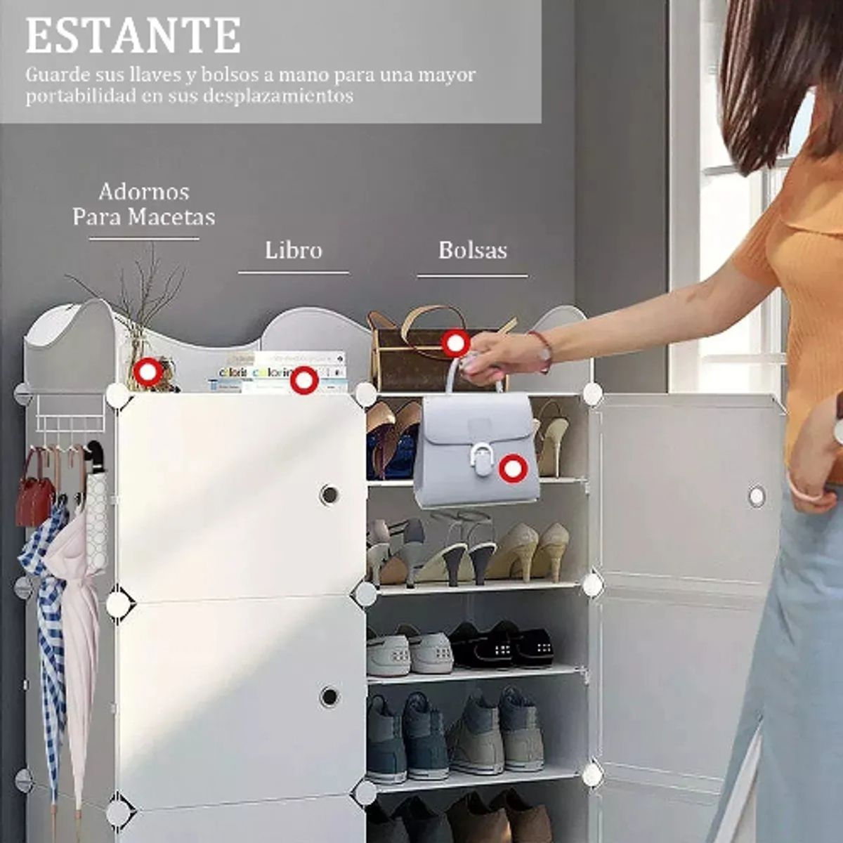 GENERICO - Zapatera Económico Modernas Organizador Caja Armable Estante