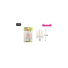 GENERICO - Velas candelabro multicolor 117cm