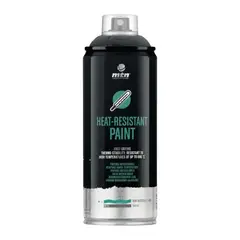 MONTANA COLORS - Pintura Resistente Altas Temperaturas Spray 400ml Negro Mate