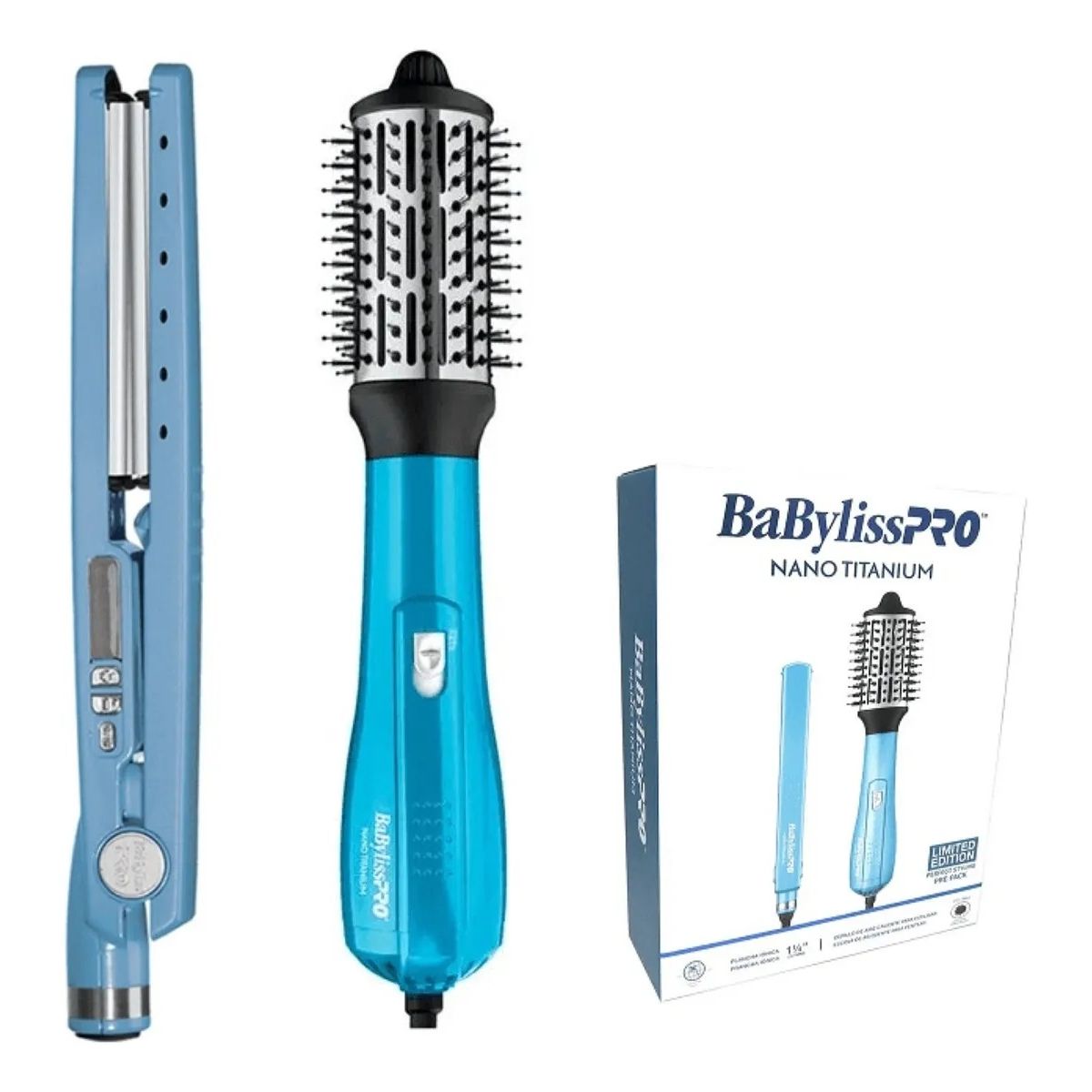 BABYLISS PRO - Kit BabylissPro Plancha Cepillo Secador BNTPP44UZ