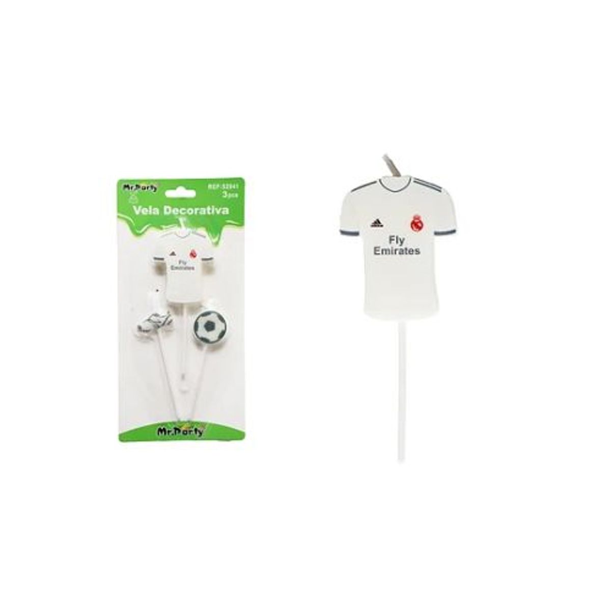 GENERICO - Vela de fútbol 12cm 3pcs
