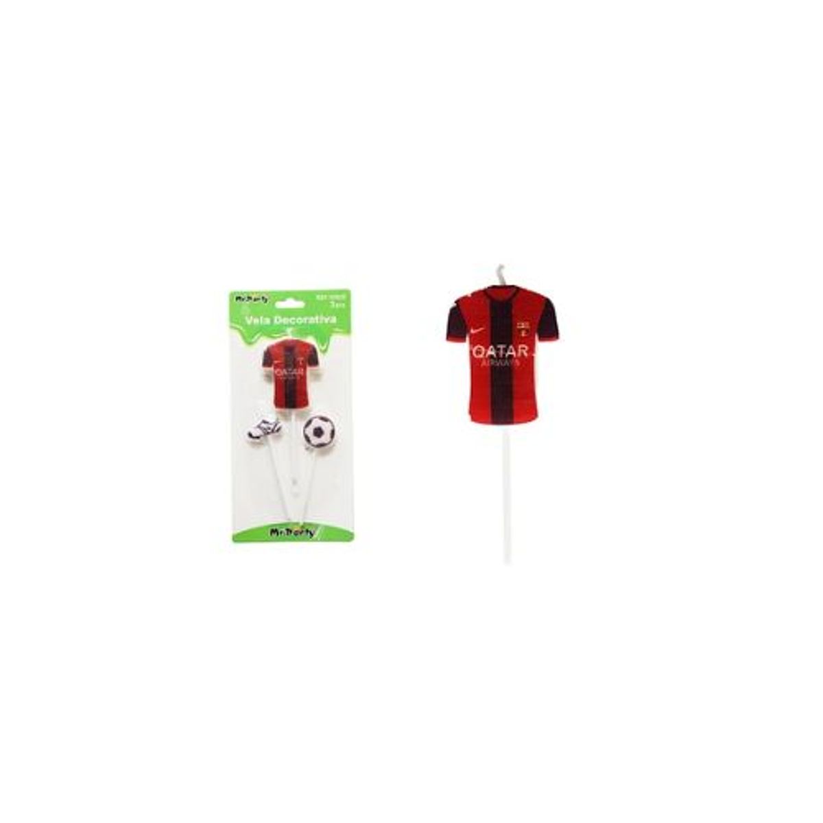 GENERICO - Vela de fútbol 12cm 3pcs
