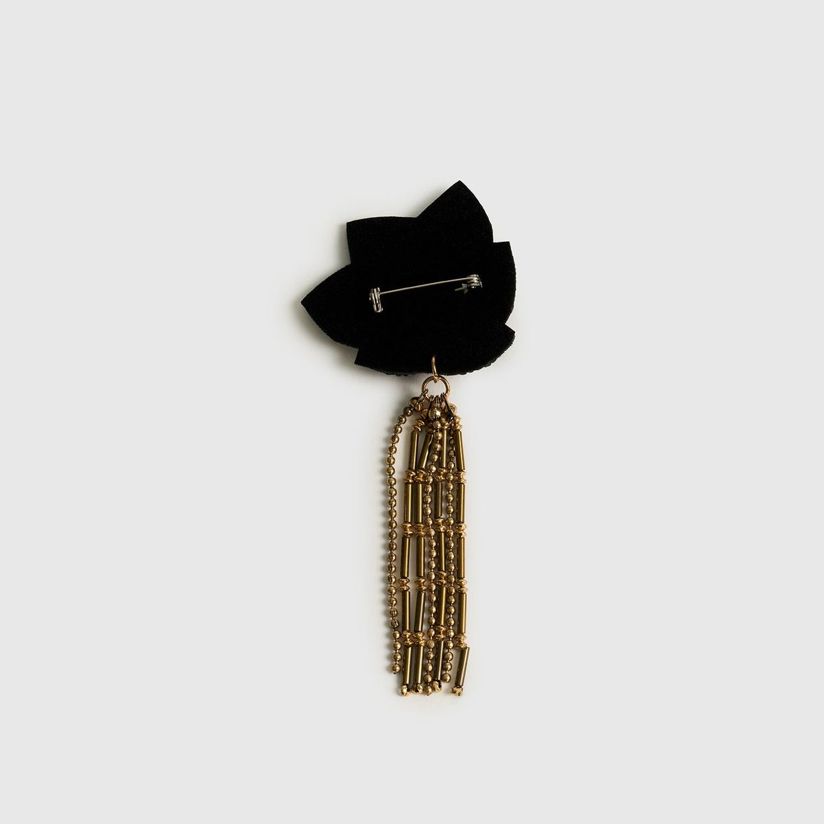 LOUNGE - Prendedor Mujer Flor Strass Mostacillas