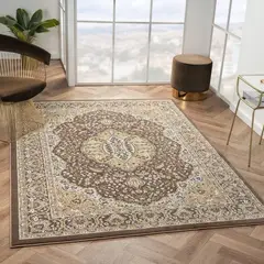 GENERICO - Alfombra Clásica Origen Turca Tipo Persa 200 x 290 Beige 2