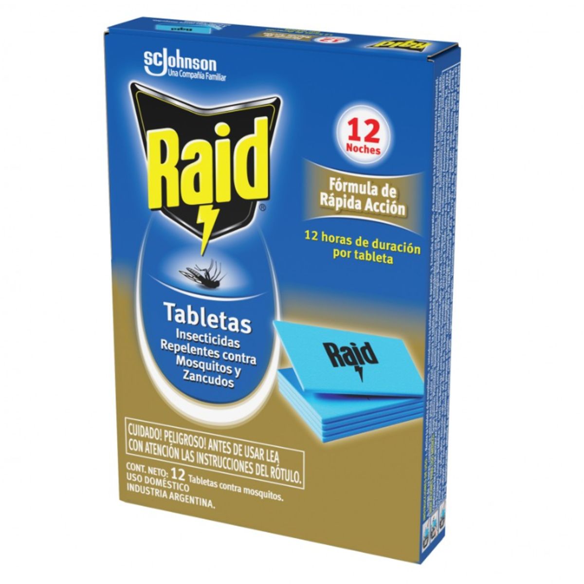 RAID - Raid 12 Tabletas Contra Zancudos Y Mosquitos Máxima Duración