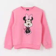 DISNEY - Polerón Cerrado Niña Minnie Pensando Rosado