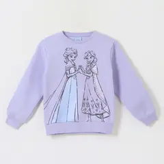 DISNEY - Polerón Cerrado Niña Frozen Elsa & Anna Morado