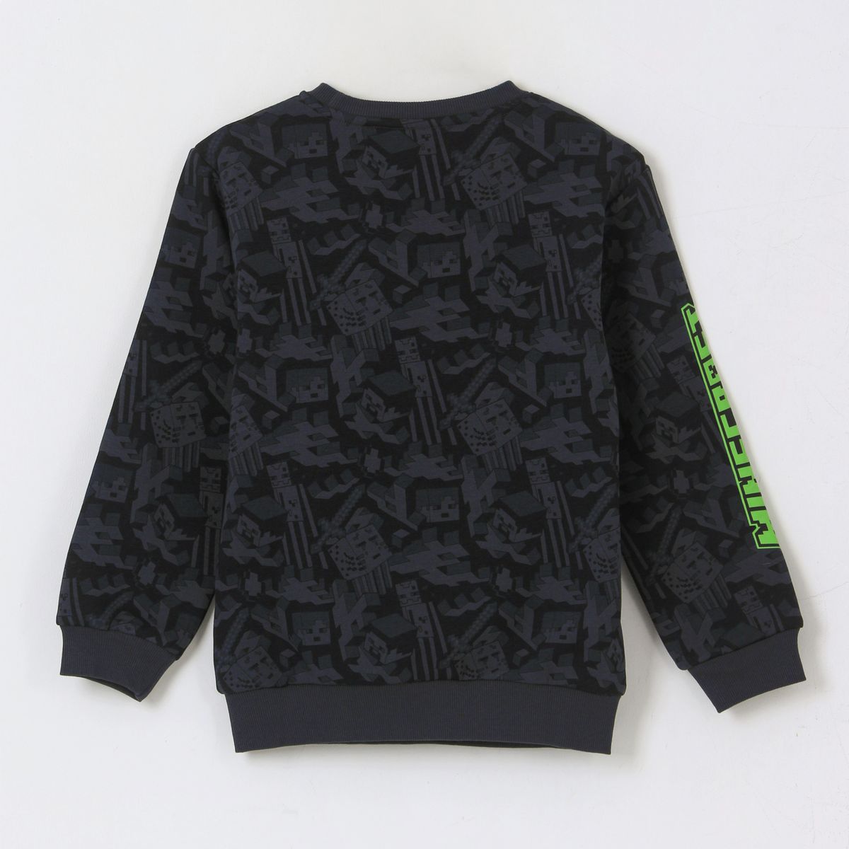 MINECRAFT - Polerón Cerrado Niño Build Create Explore Negro Minecraft