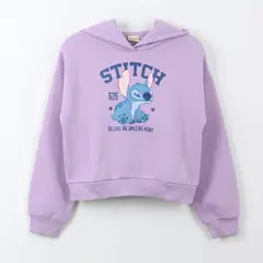 DISNEY - Polerón Niña Hoodie 626 Lilo & Stitch Rosado