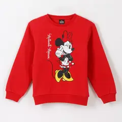 DISNEY - Polerón Cerrado Niña Minnie Guiño Rojo