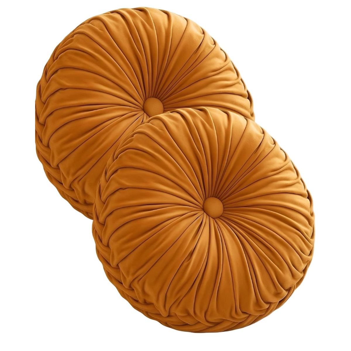 GENERICO - JUEGO DE 2 COJINES DECORATIVOS REDONDO ELEGANTE Y SOFISTICADO