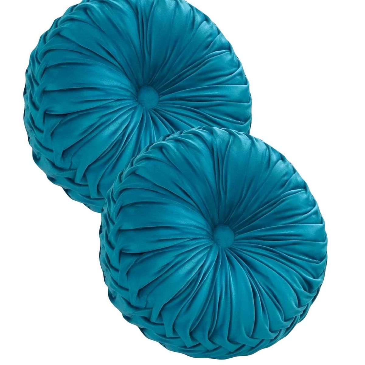 GENERICO - JUEGO DE 2 COJINES DECORATIVOS REDONDO ELEGANTE Y SOFISTICADO