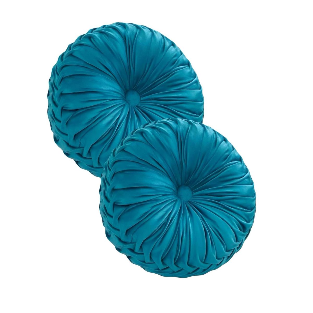 GENERICO - JUEGO DE 2 COJINES DECORATIVOS REDONDO ELEGANTE Y SOFISTICADO