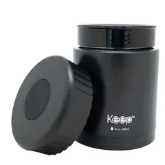 KEEP - Termo Comida Acero Inoxidable 450 ml Negro - PS