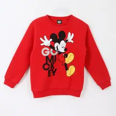 DISNEY - Polerón Cerrado Niño Mickey Mouse Saltando Rojo