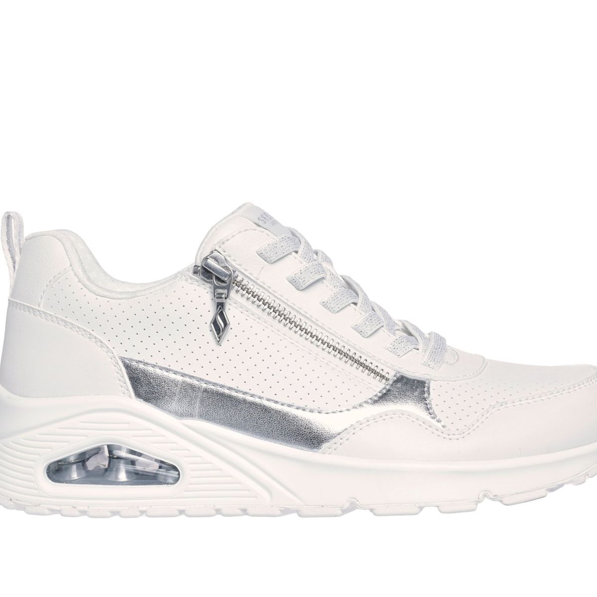 SKECHERS - Zapatillas Mujer Uno Metallic Sliders Blanco Skechers