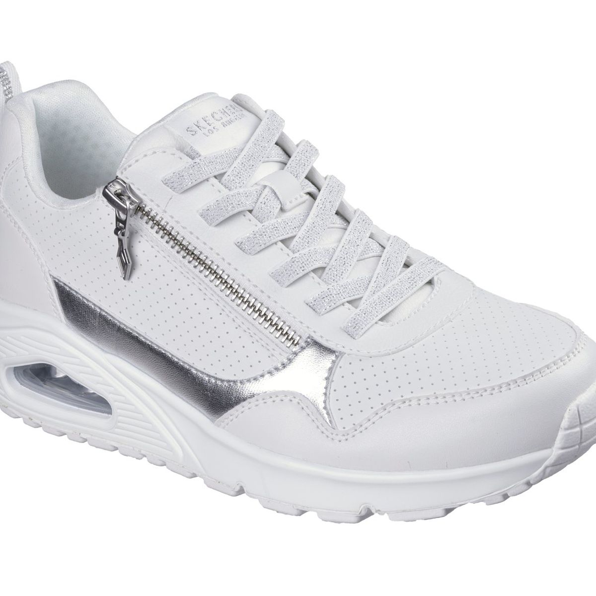 SKECHERS - Zapatillas Mujer Uno Metallic Sliders Blanco Skechers