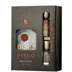 BOU - Pack Pisco Legado Blanco + 2 Miniaturas 50 ML