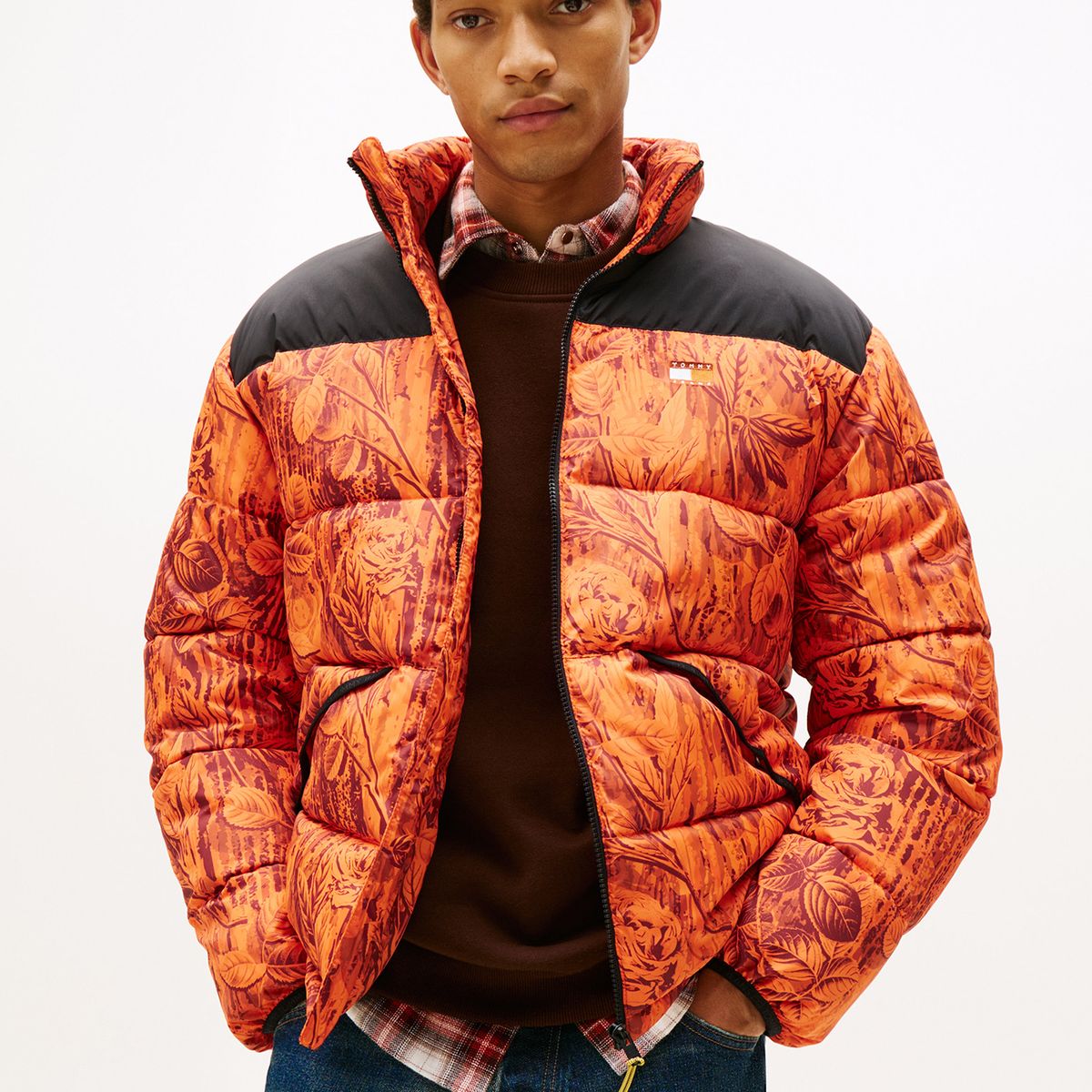 TOMMY HILFIGER - Parka Acolchada Relaxed Fit Naranja Tommy Jeans