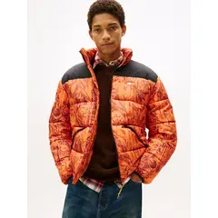 TOMMY HILFIGER - Parka Acolchada Relaxed Fit Naranja Tommy Jeans