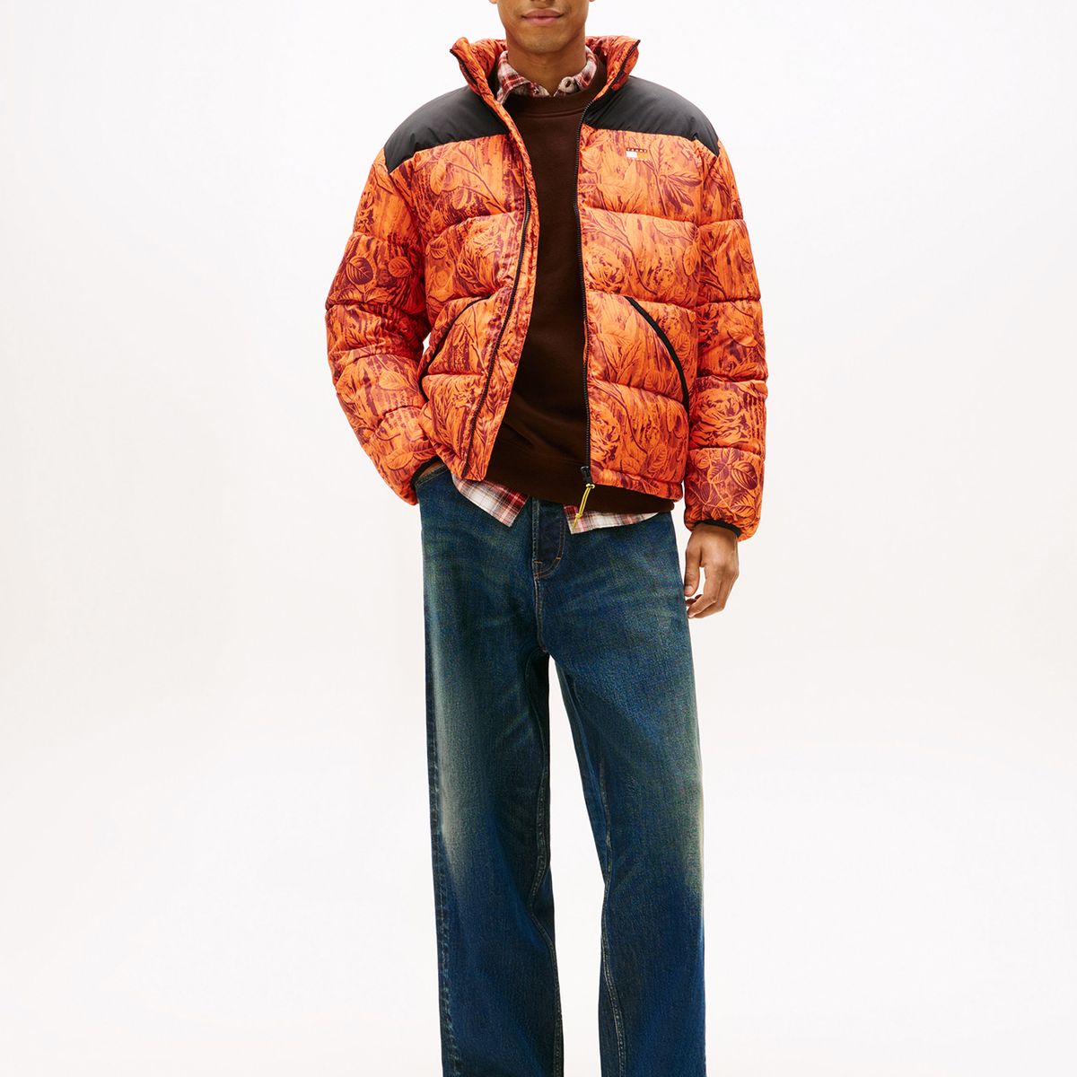 TOMMY HILFIGER - Parka Acolchada Relaxed Fit Naranja Tommy Jeans