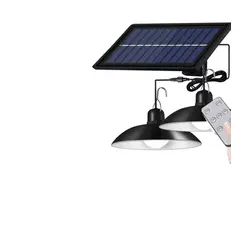 GENERICO - Lampara Solar Doble Colgante 240w Panel Solar Control