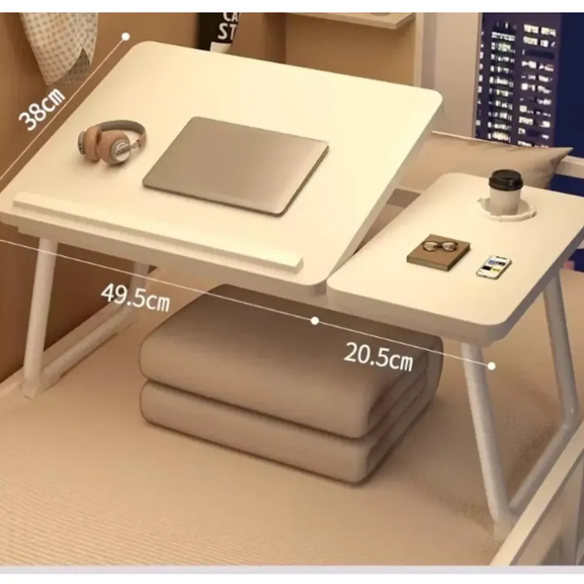 GENERICO - Mesa Plegable De Computadora Para Cama BLANCO