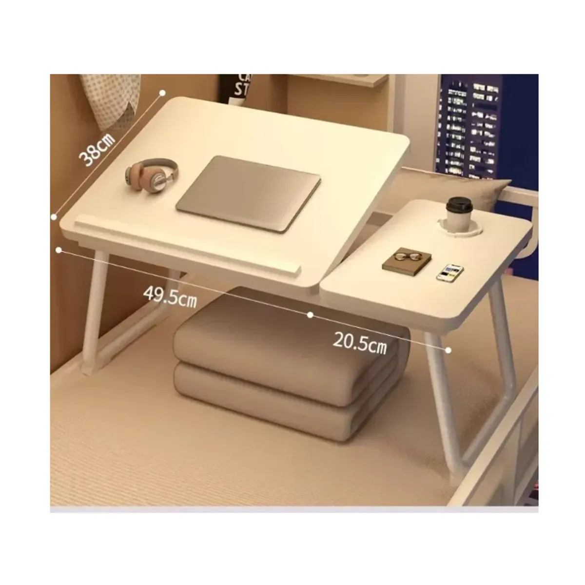 GENERICO - Mesa Plegable De Computadora Para Cama BLANCO