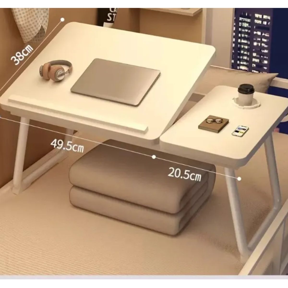 GENERICO - Mesa Plegable De Computadora Para Cama BLANCO