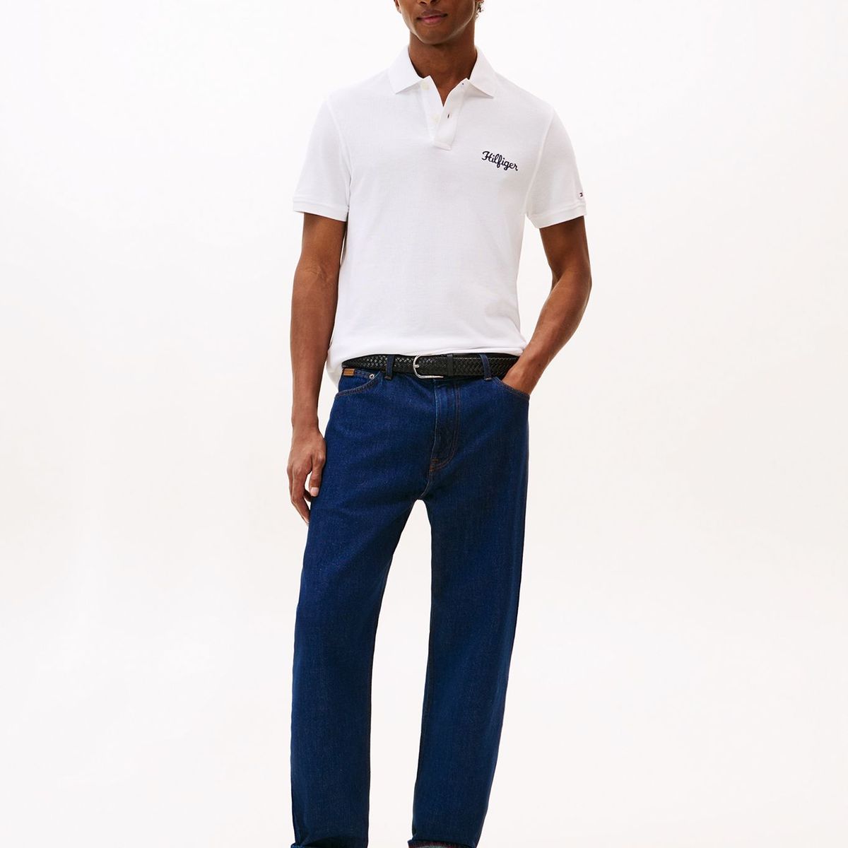 TOMMY HILFIGER - Polo Con Logo Gráfico Regular Fit Blanco Tommy Hilfiger