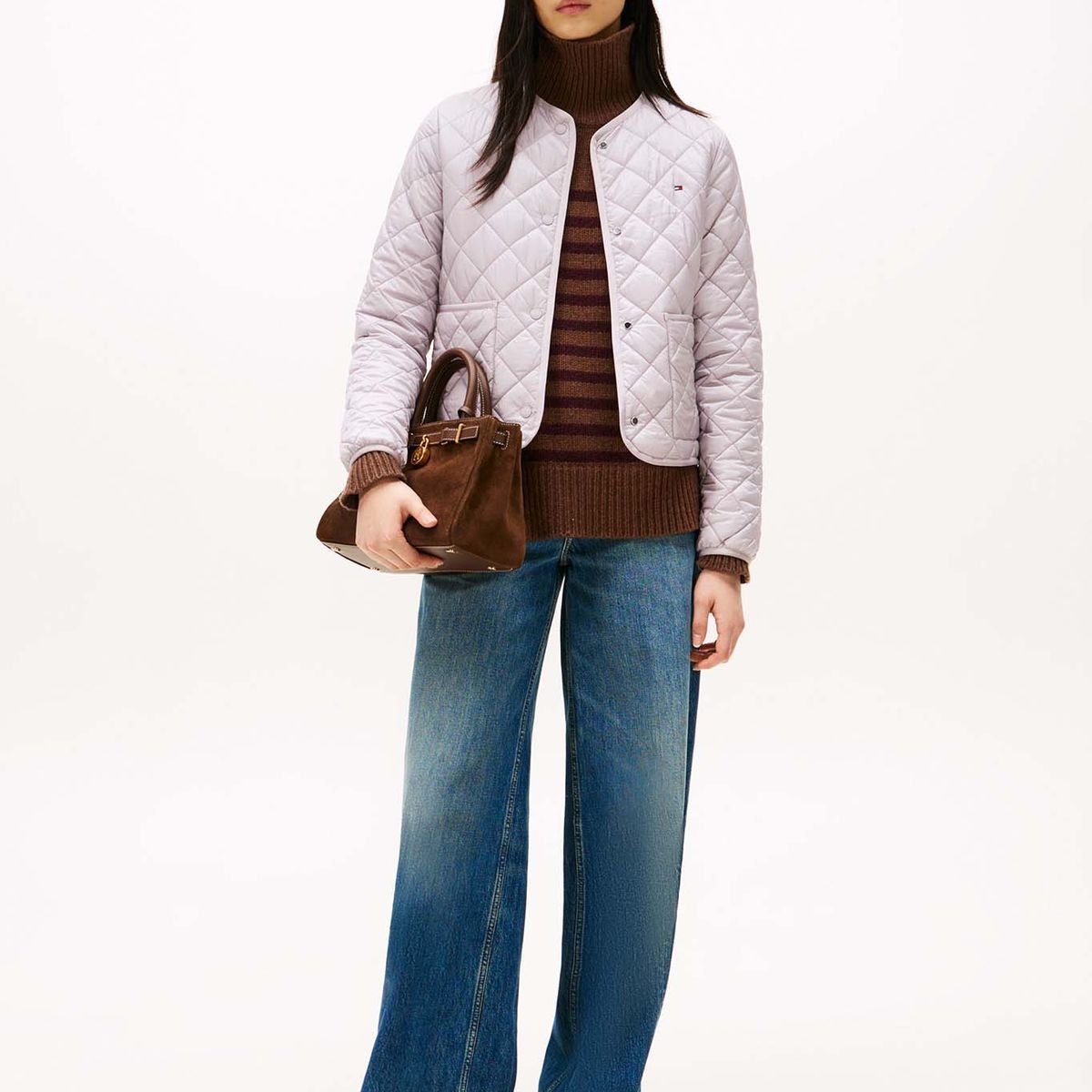 TOMMY HILFIGER - Chaqueta Acolchada Ligera Lila Tommy Hilfiger