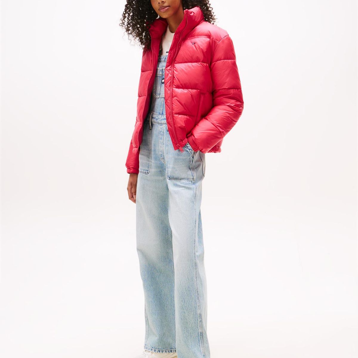 TOMMY HILFIGER - Parka Hooded Acolchada Packable Rosado Tommy Jeans