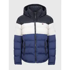 TOMMY HILFIGER - Parka Acolchada Con Gorro Azul