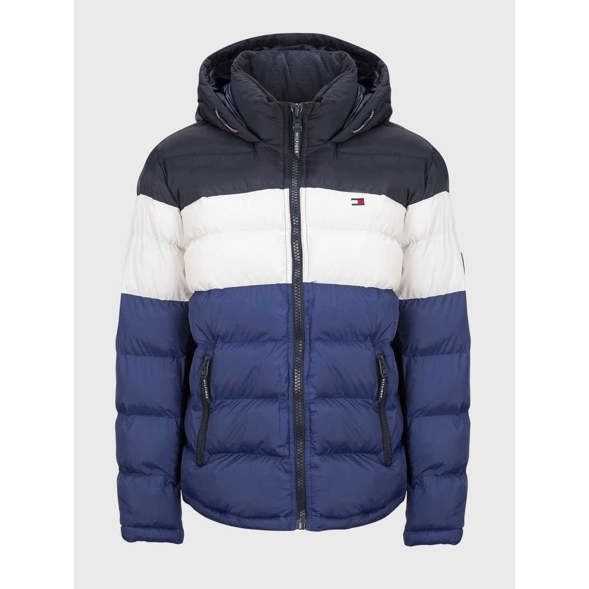 TOMMY HILFIGER - Parka Acolchada Con Gorro Azul Tommy Hilfiger