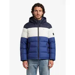 TOMMY HILFIGER - Parka Acolchada Con Gorro Azul