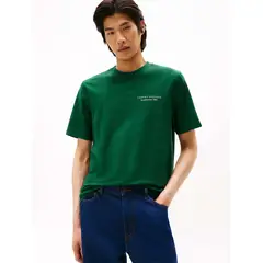 TOMMY HILFIGER - Polera Con Logo Estampado Verde