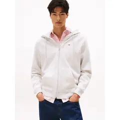 TOMMY HILFIGER - Polerón Hoodie Con Cierre De Cremallera Beige Tommy Jeans