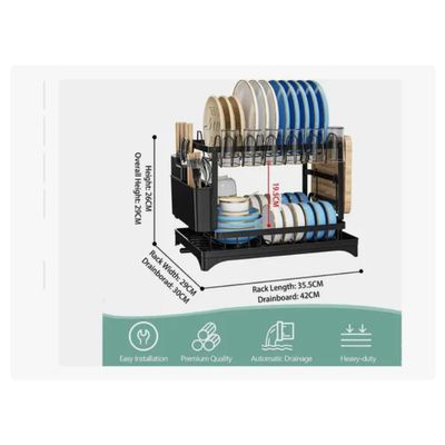 Imagen 2 del producto Secaplatos Escurridor De Loza Secador De Platos Vajilla BLANCO